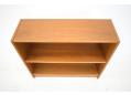 Low & wide teak bookcase made in Denmark.