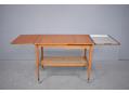 Hostess trolley in teak oak and cane with serving tray - view 11