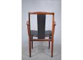 Vintage Danish carver chair with rosewood frame and leather upholstery