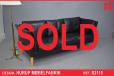 3 Seater box frame black leather sofa by Hurup - view 1