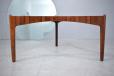 Vintage rosewood coffee table with circular glass top | Svend Ellekaer - view 7