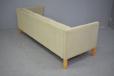 Danish design 3 seater sofa in grey fabric upholstery