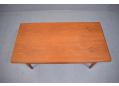 Vintage teak coffee table with self stored draw leaves