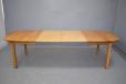 1970s danish design solid oak dining table woth 2 extra leaves for sale