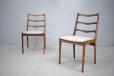 1960s design high back dining chair with new upholstery made in Denmark.