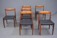 Set of 6 rosewood dining chairs | Henry W Klein - view 4