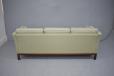 Classic Danish box sofa in green herringbone fabric for sale