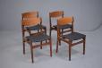 Set of 4 vintage teak dining chairs made in Denmark