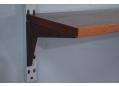 CADO system 22cm deep shelf in rosewood with dowel-mounted supports. 