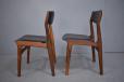Rosewood Dining chairs with Black vinyl seats | NOVA - view 5