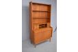 Teak writing desk wall unit with sliding doors | Johannes Sorth - view 8