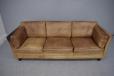 3 seat low sofa in ox leather with Danish box frame