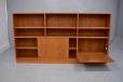 1960s vintage teak bookcase cabinet with sliding door cabinet storage