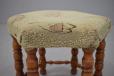 1950s footstool with hexagonal shape made by Danish cabinet maker