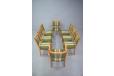 Nyrup Mobelfabrik production, 1970s, set of 8 oak frame dining chairs