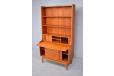 Teak writing desk wall unit with sliding doors | Johannes Sorth - view 6