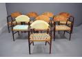 Vintage Rio-rosewood Kurt Olsen design set of 8 armchairs. P.O.A.
