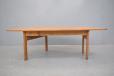 Asymmetric 1950s design solid oak coffee table - view 4