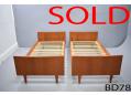 Single bed in teak with slats | 1966 design