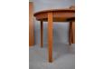 Vintage circular dining table in teak on triangular legs - view 10
