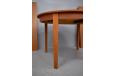 Vintage circular dining table in teak on triangular legs - view 10