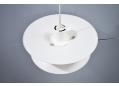 White pendant light originally designed by Poul Henningsen.