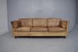 Low box frame 3 seat sofa in ox leather
