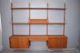 1953 design 3 bay shelving system in teak produced by Randers Mobelfabrik
