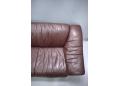 3 seat sofa upholstered in brown colour buffalo leather.