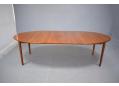 Vintage oval dining table extended to full length of 102 inch / 260cm long