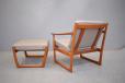 Midcentury teak armchair with footstool from France & Son - view 4