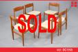Set of 6 vintage teak dining chairs made in the 1980s - view 1