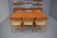Vinatge teak and beech x leg dining table model AT303 by Hans Wegner