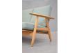 Vintage light oak 3 seater cigar sofa designed 1955 by Hans Wegner