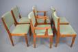 The set of 6 comprises of UM85 - 2 carver chairs & UM86 side chairs. Designed 1968 by Johannes Andersen