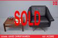 Vintage MATADOR swivel chair in black leather | Aage Christiansen - view 1