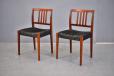 Vintage Nils Jonsson design rosewood dining chair with black fabric seats.