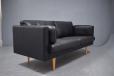 Tan ox leather upholstered EVA 3 seat sofa
