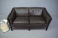 Gunnar Grandt design model 75 sofa in brown leather