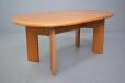midcentury danish design cherry wood extending dining table for sale