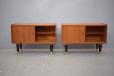 sliding door bedside cabinets with single internal shelf
