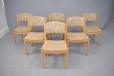 Model J16 dining chair in light oak with original upholstery for sale