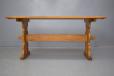 Vinatge Danish design solid oak trestle leg dining table for sale