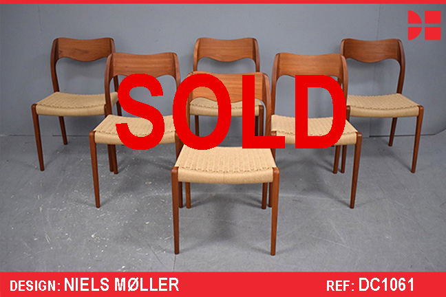 Niels Moller model 71 teak dining chairs | set of 6