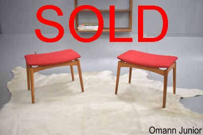 Omann Junior pair of stools | Oak frame