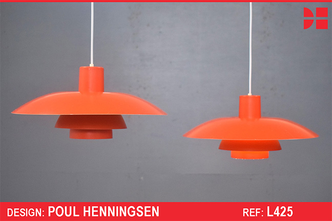 Poul Henningsen design PH4/3 pendant in orange