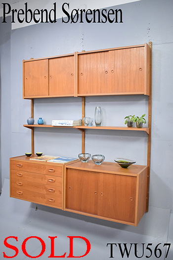 Prebend Sorensen 2 bay shelving system | Teak