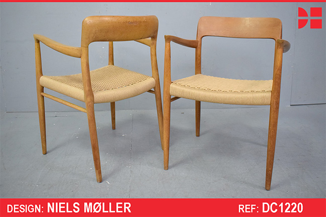 RARE Niels Moller design Model 56 armchair in vintage oak