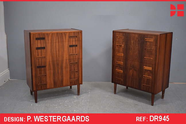 Vintage rosewood chest of 6 drawers | P WESTERGAARDS