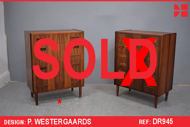 Vintage rosewood chest of 6 drawers | P WESTERGAARDS